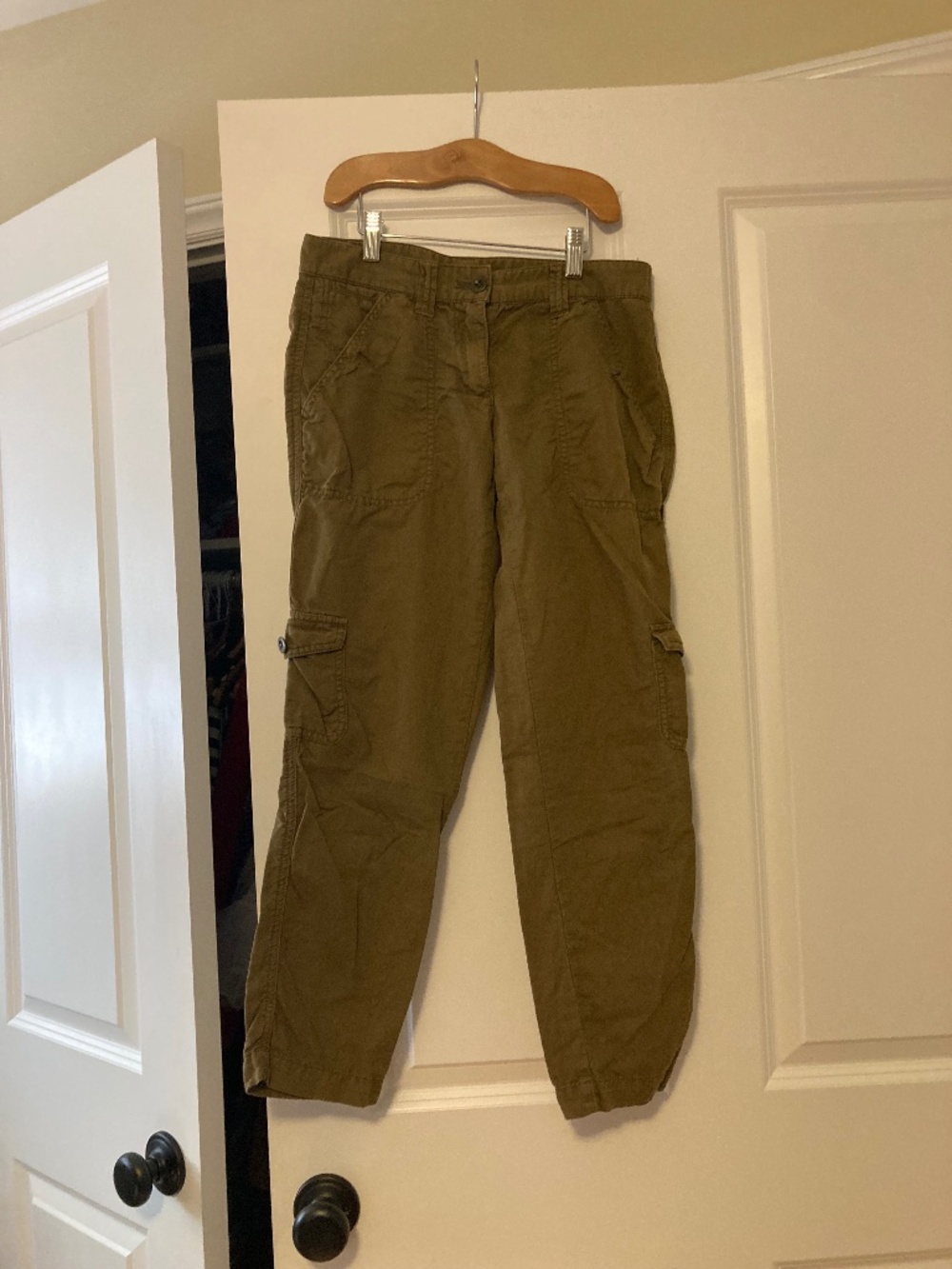 City fit linen blend pants